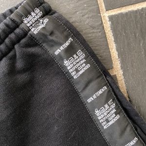 Vetement rare black sweatpants with "Washing Instructions" detail
